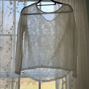aerie White Laced Back Top